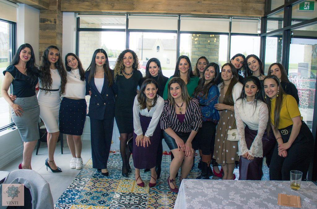 Venti Special Events Women Empowering Women Inspirational Women's Only Event Masrawy Kitchen Toronto Mississauga Arab Women Iraqi Women Palestinian Group Photo