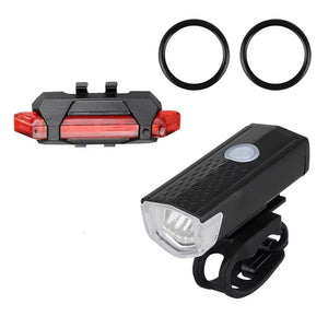BrightRide USB Rechargeable Bike Light Set - Front & Rear Safety - JStonewell