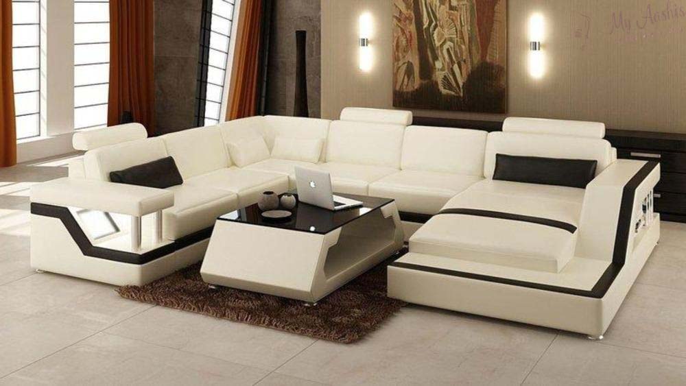 Contemporary Infinite Comfort Modern Leather Sectional Sofa Set | My Aashis