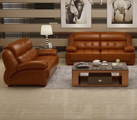 Commercial Urban Style Modern Leather Sofa Set | My Aashis