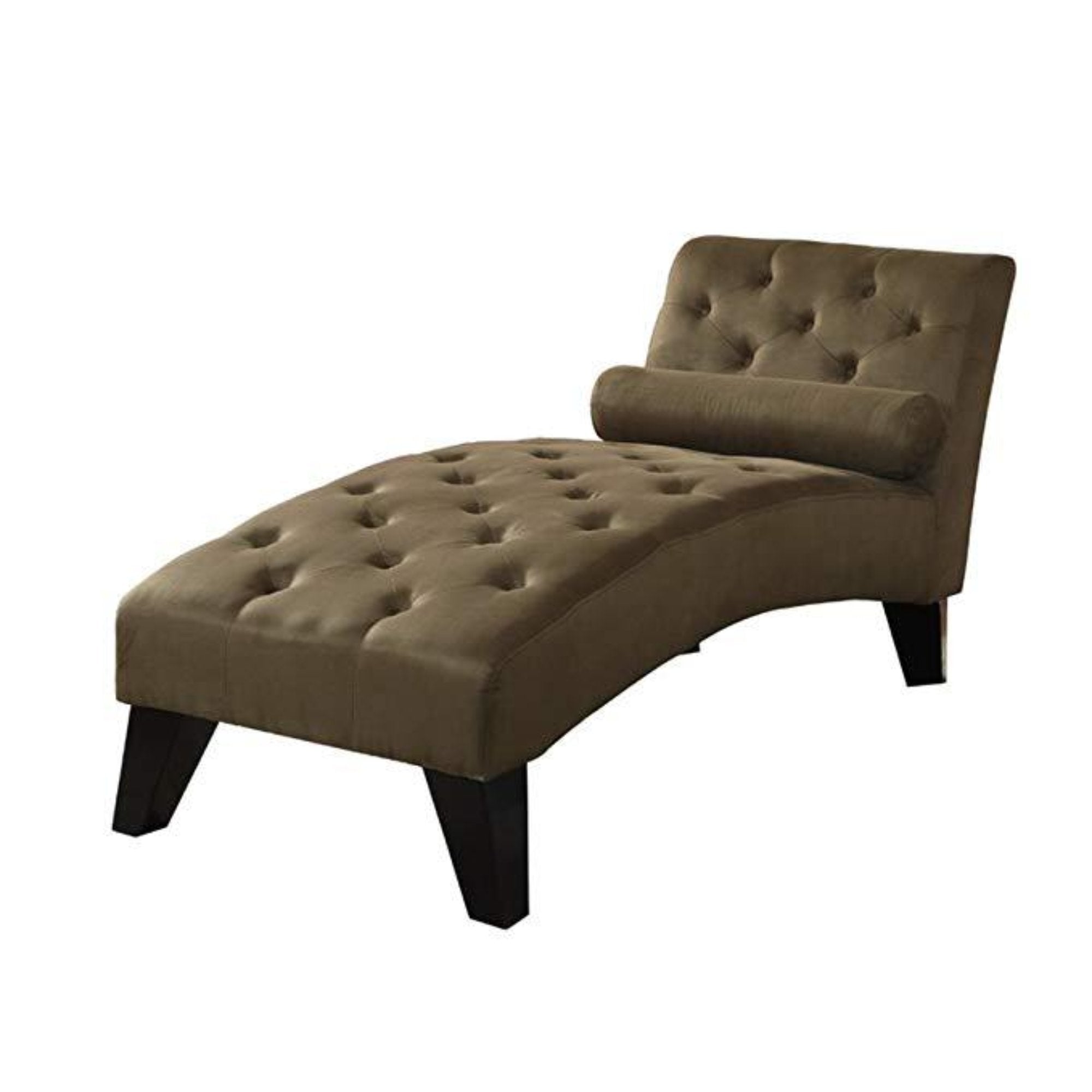 Contemporary Chaise Lounge Chair - Indoor Living Room Microfiber