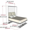 Electronic Linen Soft Fabric Sofa Wall Bed for Bedroom - My Aashis