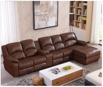 real leather 3 seater sofa