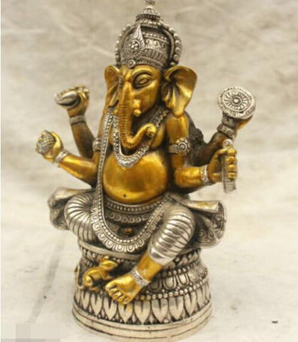 Silver Bronze Ganapati Statue | My Aashis