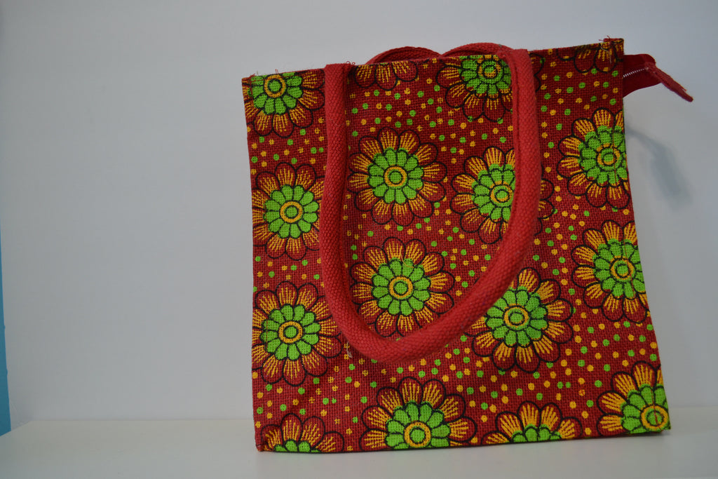 Orange Tote Jute Bag | My Aashis