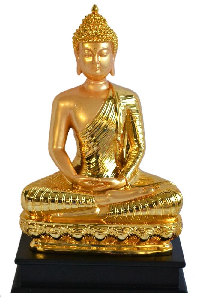 Meditating Golden Thai Buddha Peace Harmony Statue | My Aashis