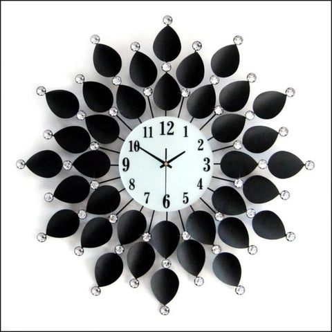 Modern Black Design Creative Silent Wall Clock for Home Decoration | My ...
