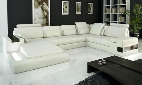 Frantically Modern Leather Sectional Sofa Set | My Aashis