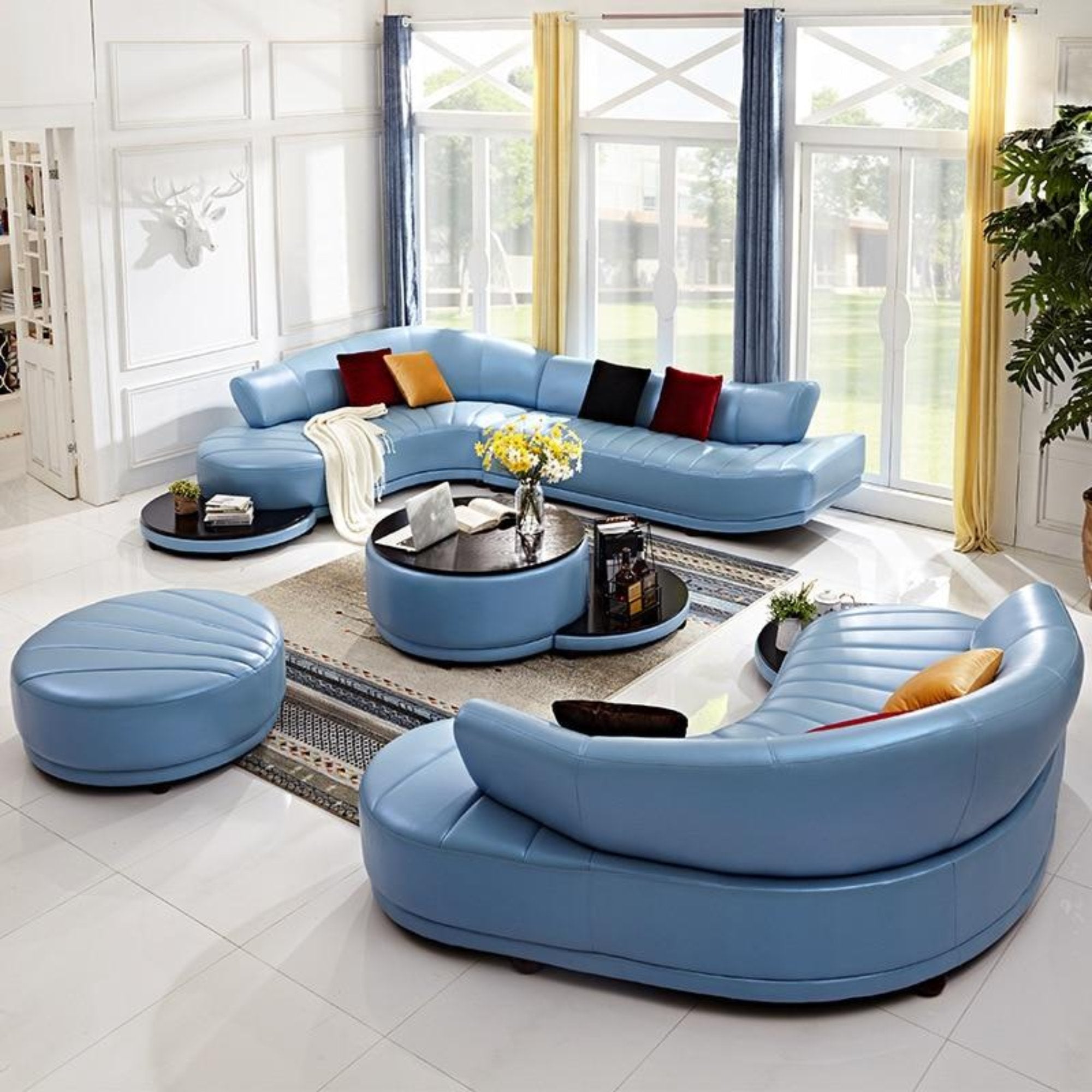 Unique and Luxury Shaped Sofa Set Furniture My Aashis