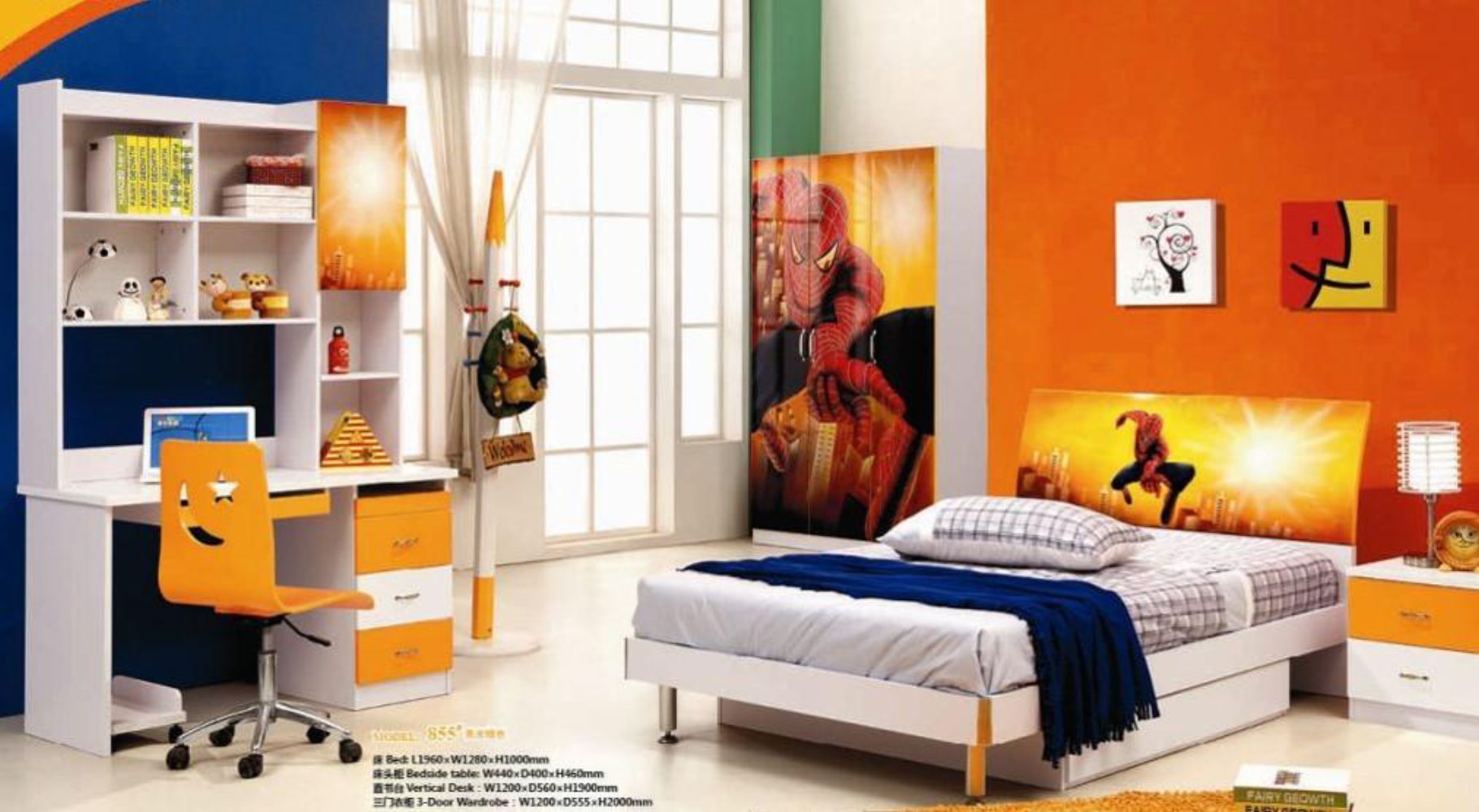 spiderman bedroom furniture set