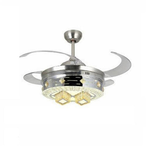 Enormous Wireless Crystal Pendant Fan Ceiling Lighting My Aashis