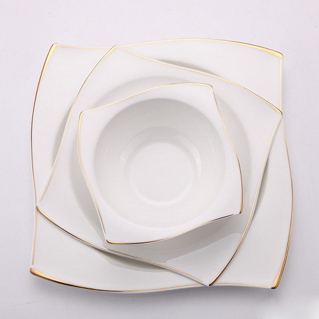 square dinner sets