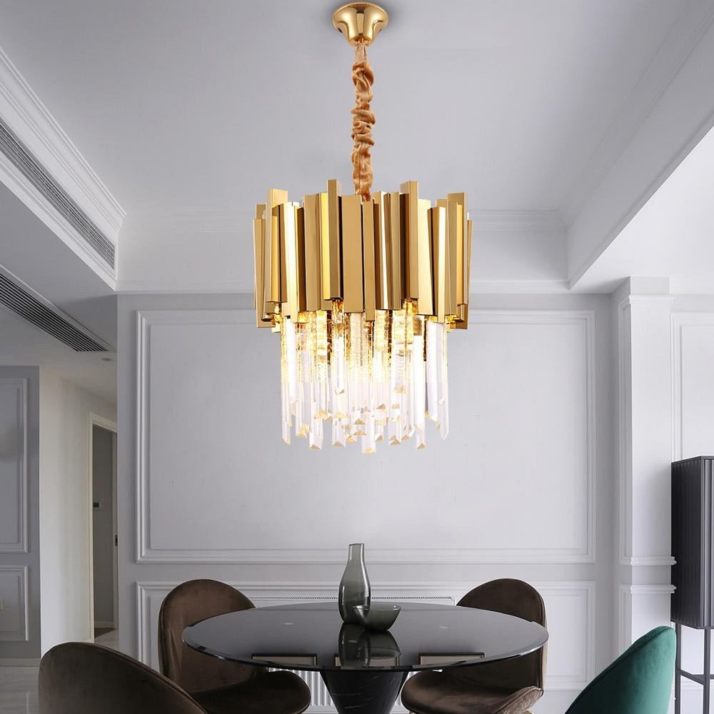 modern gold crystal chandelier