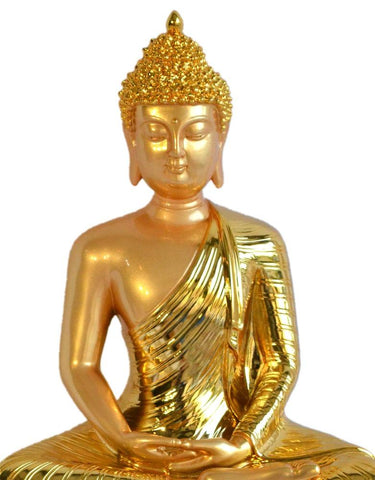 Meditating Golden Thai Peace Harmony Statue | My Aashis