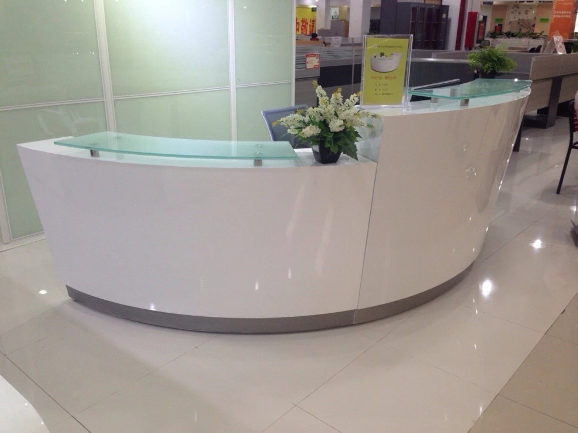 Graceful Reception Counter Desk Furniture My Aashis