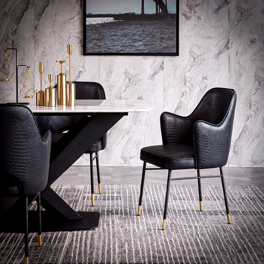 dining faux leather chairs