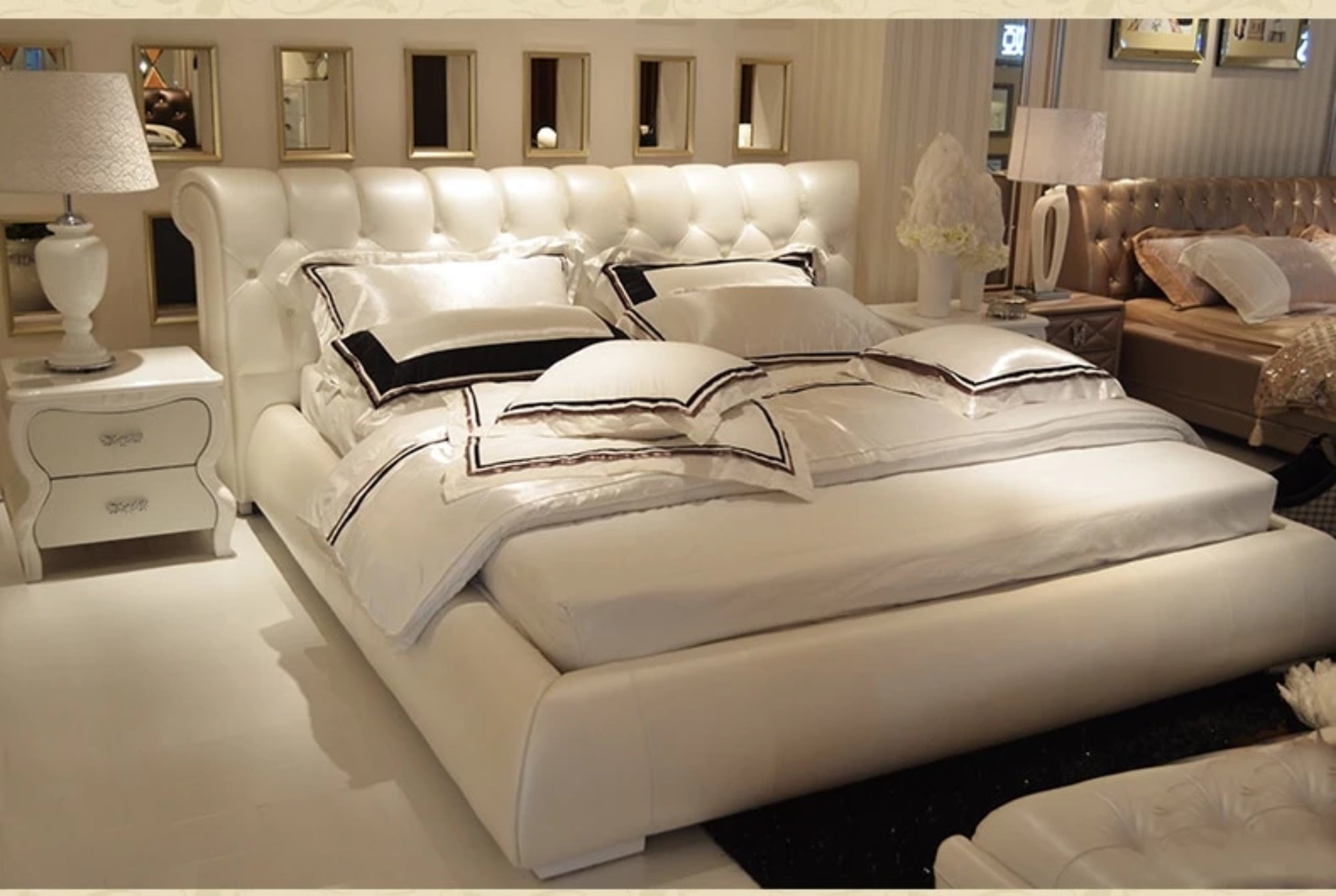 Modern leather bedroom furniture