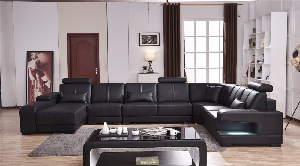 Luxury Sectional Sofa Design U Shape 7 Seater Lounge Couch Corner Sofa My Aashis