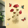 3D Hanging Wall Mural Solid Iron Flower - My Aashis