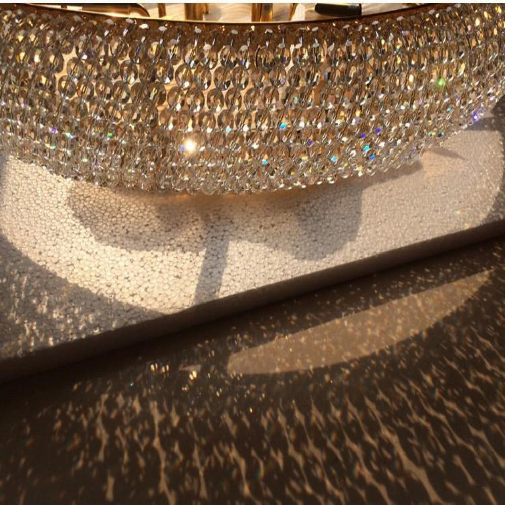 Modern Gold Crystal Chandelier | My Aashis