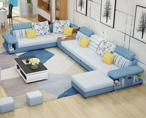 Modern Luxury U Type Fabric Sofa | My Aashis
