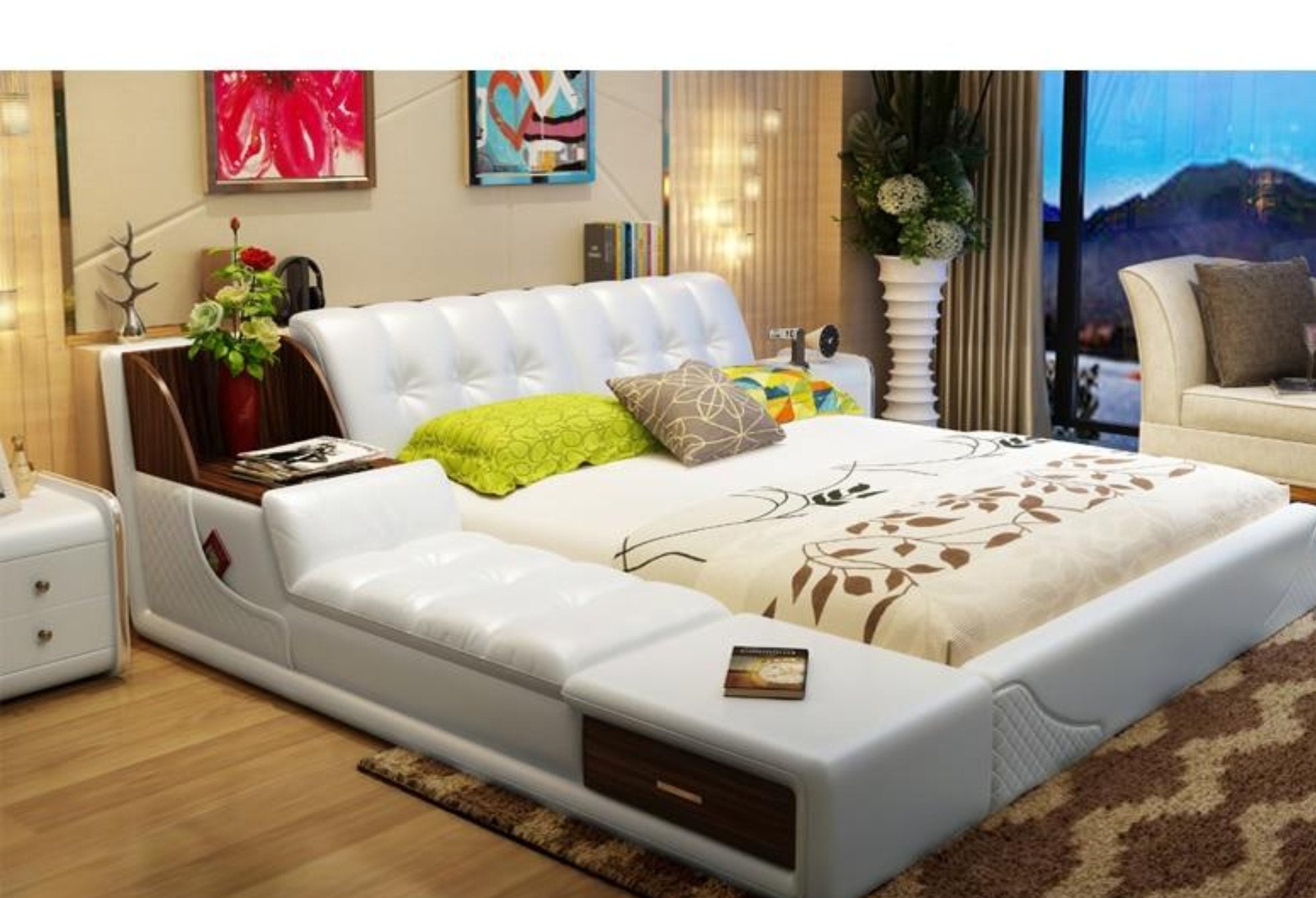 leather modern bedroom furniture