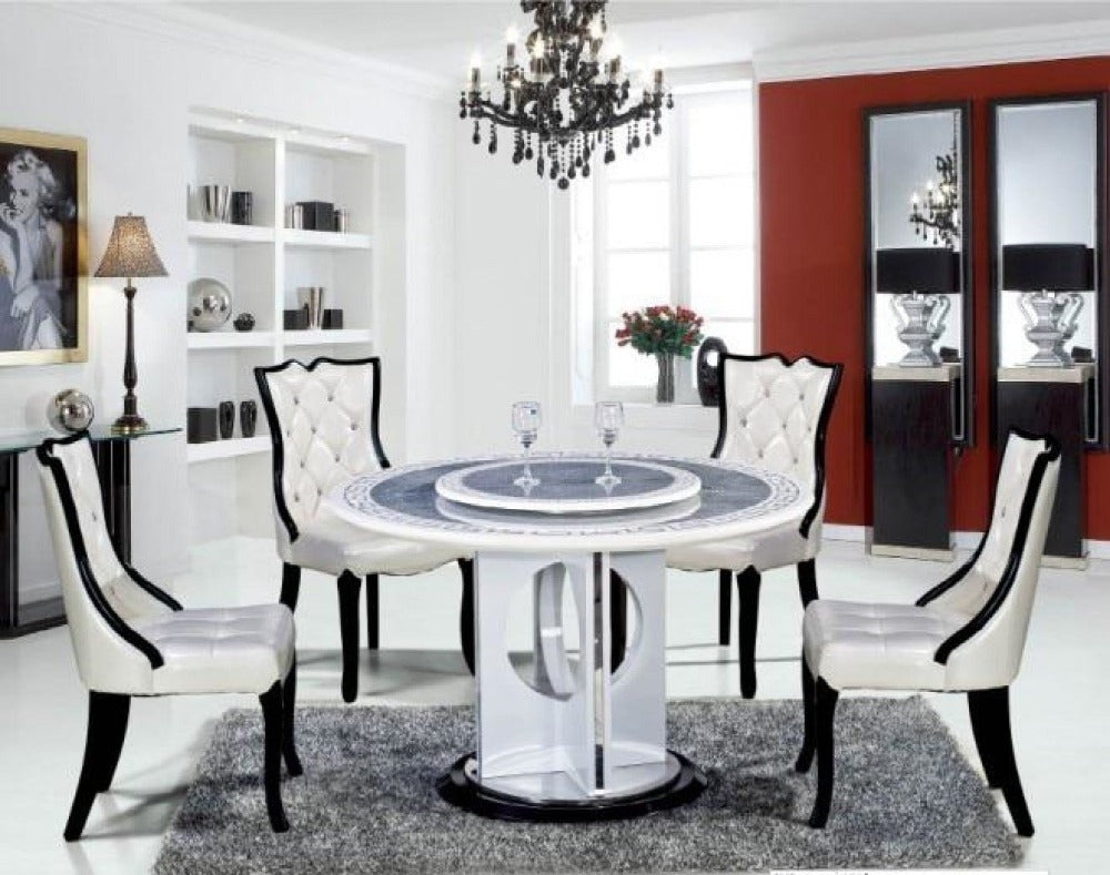 Modern Round Shaped Dining Table Set My Aashis