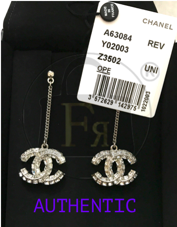 Real vs. Fake Chanel A63084 Crystals Earrings