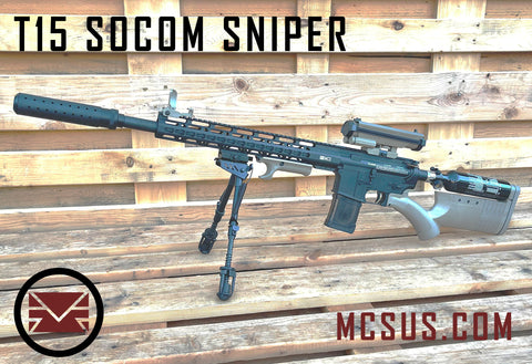 SR25 Semi Auto Sniper EMEK MG100 EMF100 Paintball Gun – MCS