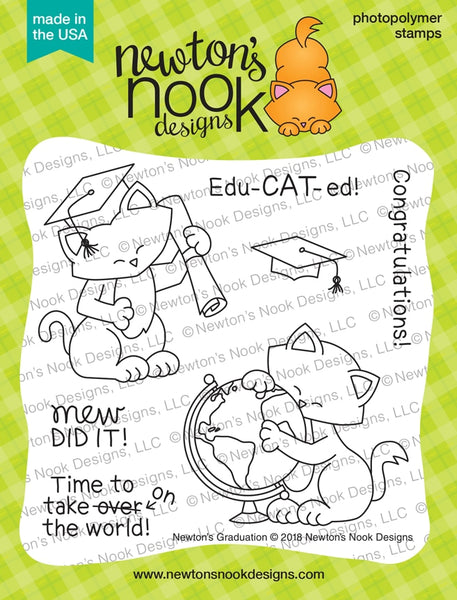 Newton's Graduation - Newton Nook Designs Stamps Set