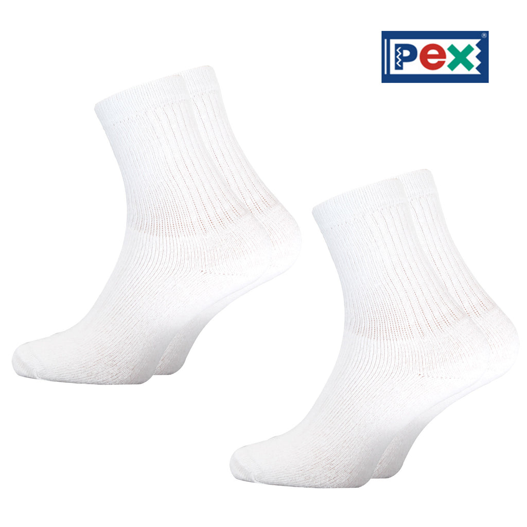 Cotton Rich 2 Pair Pack Cushioned White 