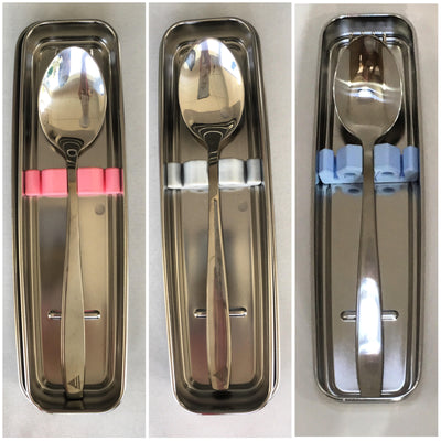 TGM Stainless Toddler Spoon & Fork Set with Silicone Handle – JZ Mommy &  Baby Essentials (JZMBE)