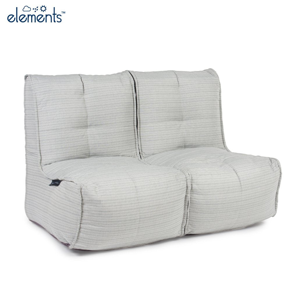 Bezet Storen neef Twin Couch - Silverline (UV Grade AA+) | Ambient Lounge® - Europe