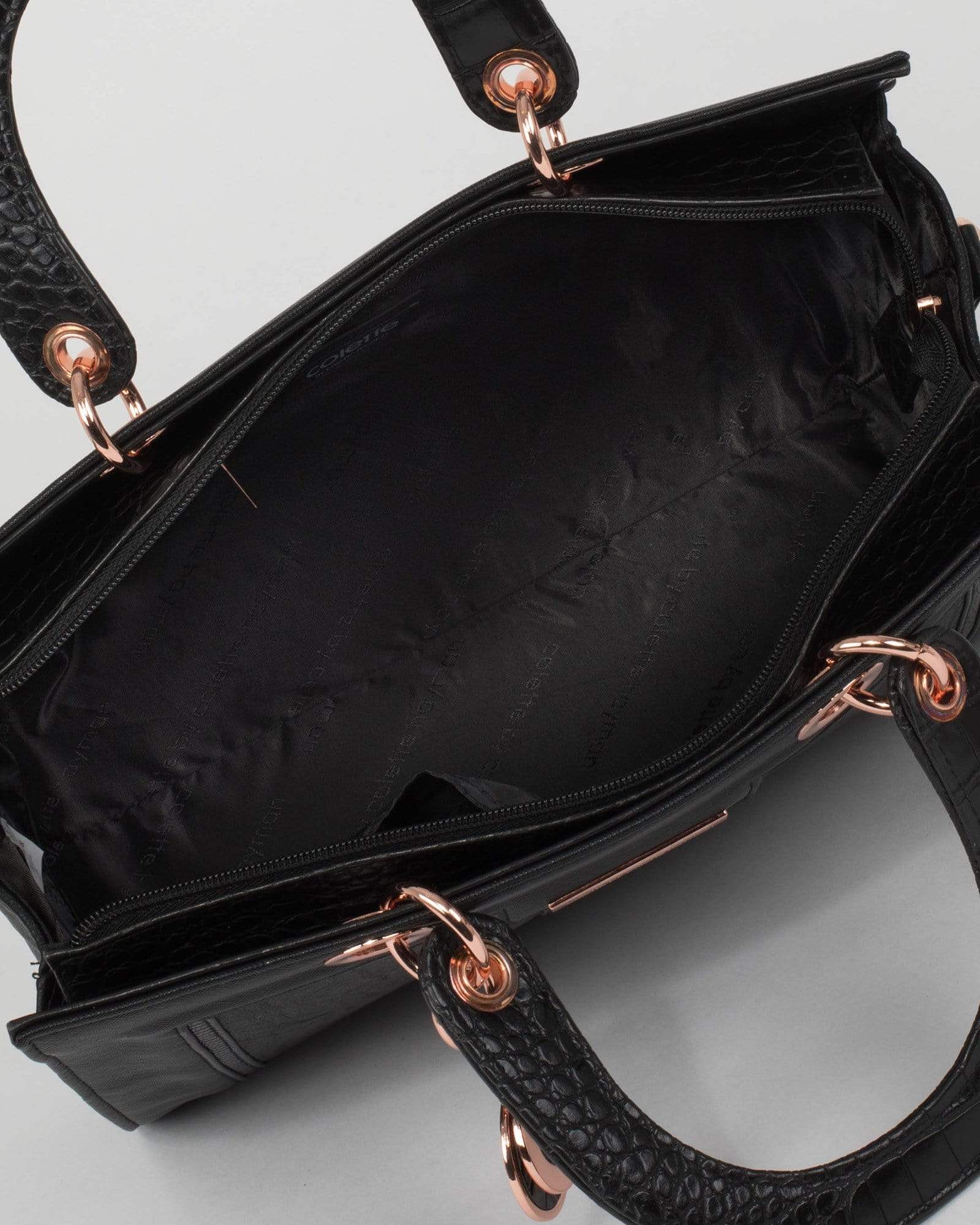 Black Ella Panel Tote Bag – colette by colette hayman