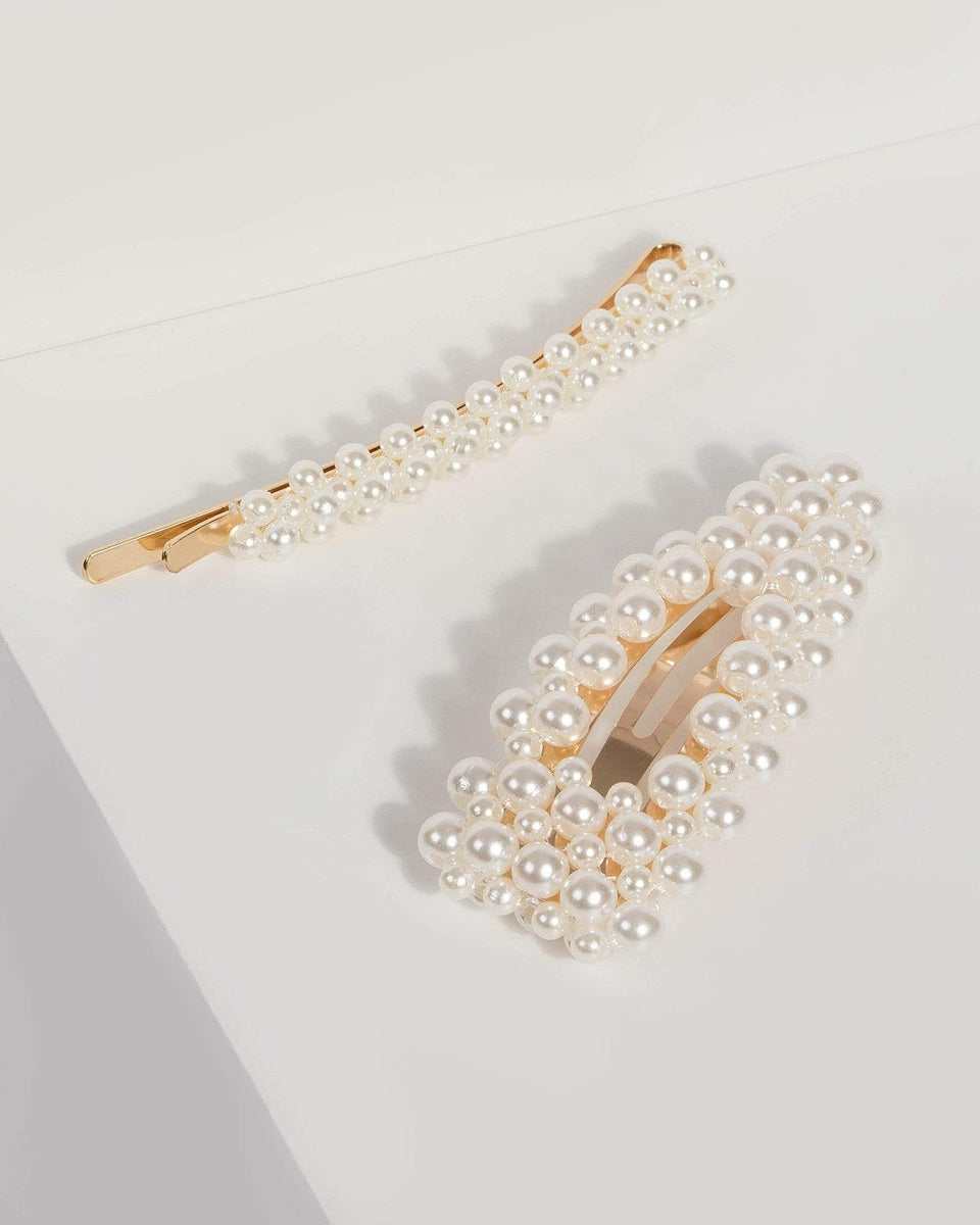 Gold Pearl Hair Slide Pack – colette by colette hayman