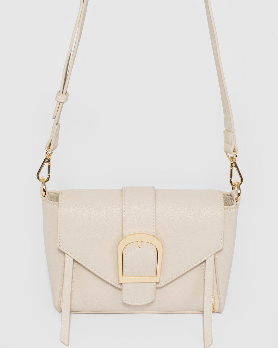 Ivory Lydia Buckle Crossbody Bag – colette by colette hayman