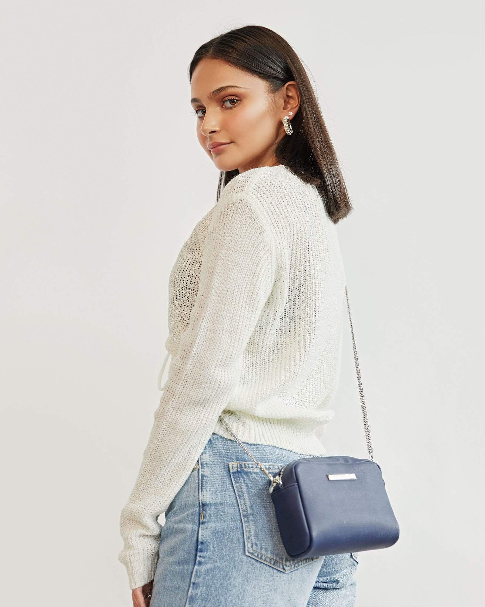 Navy Blue Suri Crossbody Bag – colette by colette hayman