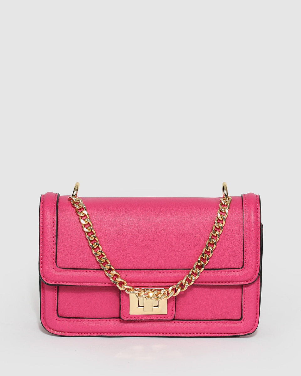 Pink Ari Lock Crossbody Bag – colette by colette hayman