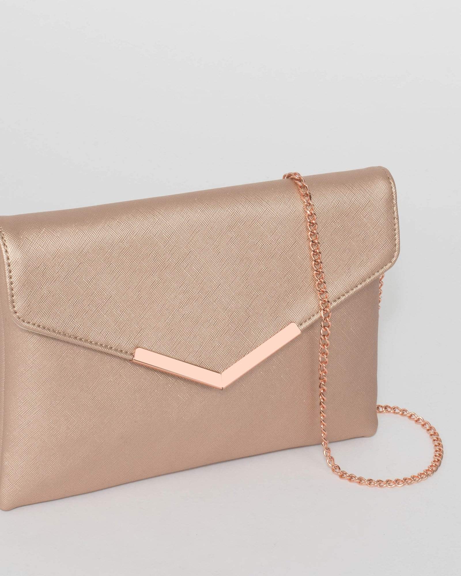 Rose Gold Clutch Bag – colette by colette hayman