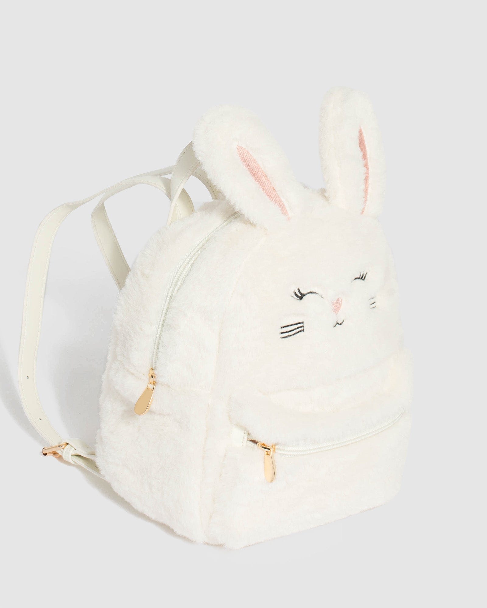 White Fluffy Bunny Backpack – colette by colette hayman