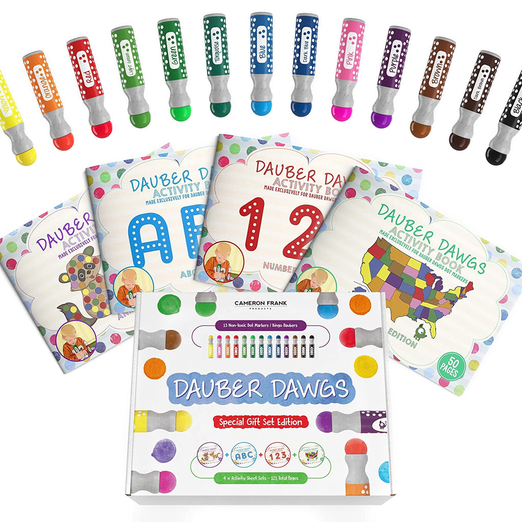 Download Washable Dot Markers 13 Pack With 121 Activity Sheets For Kids Gift S Cameron Frank Products