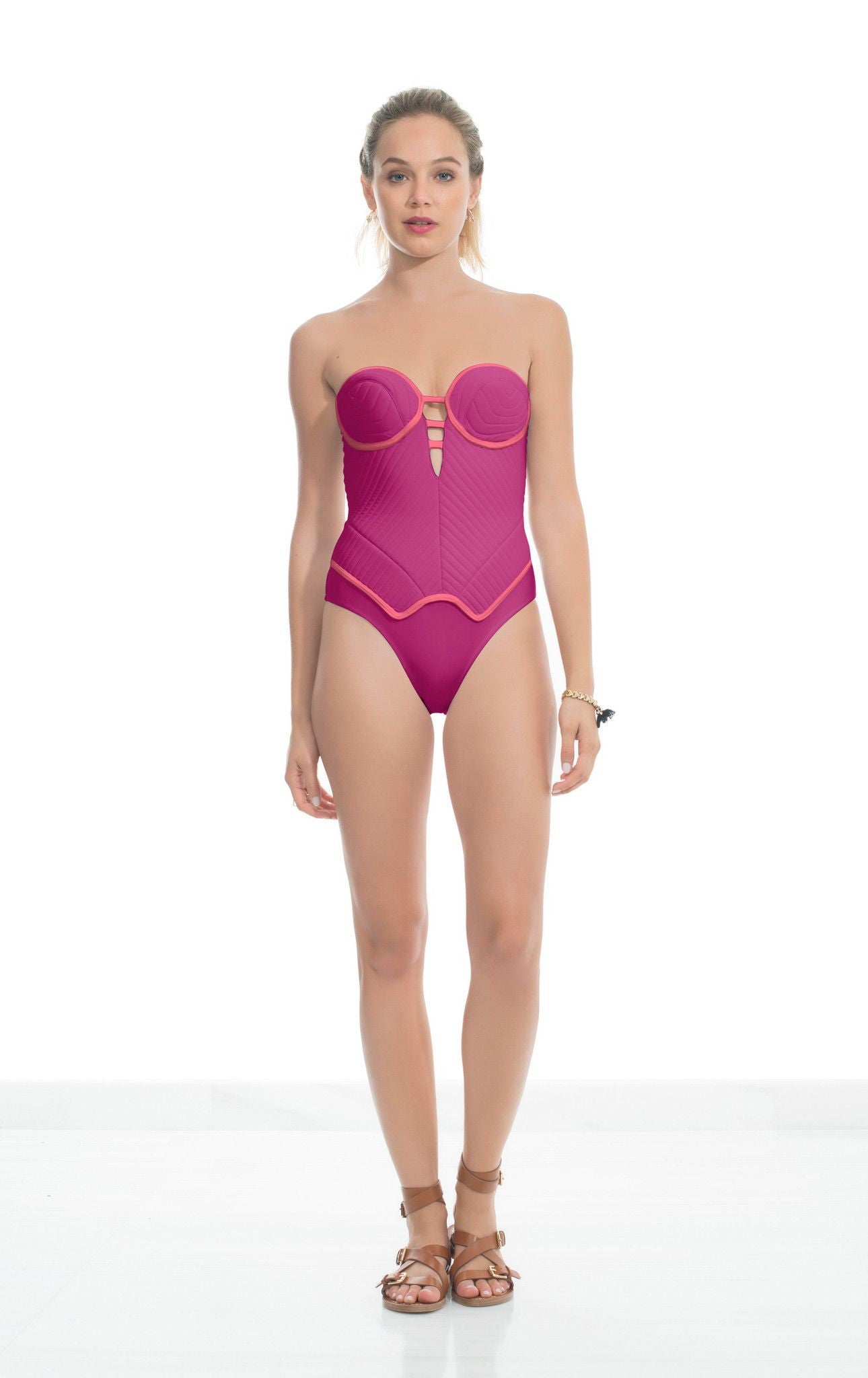 fuchsia one piece swimsuit