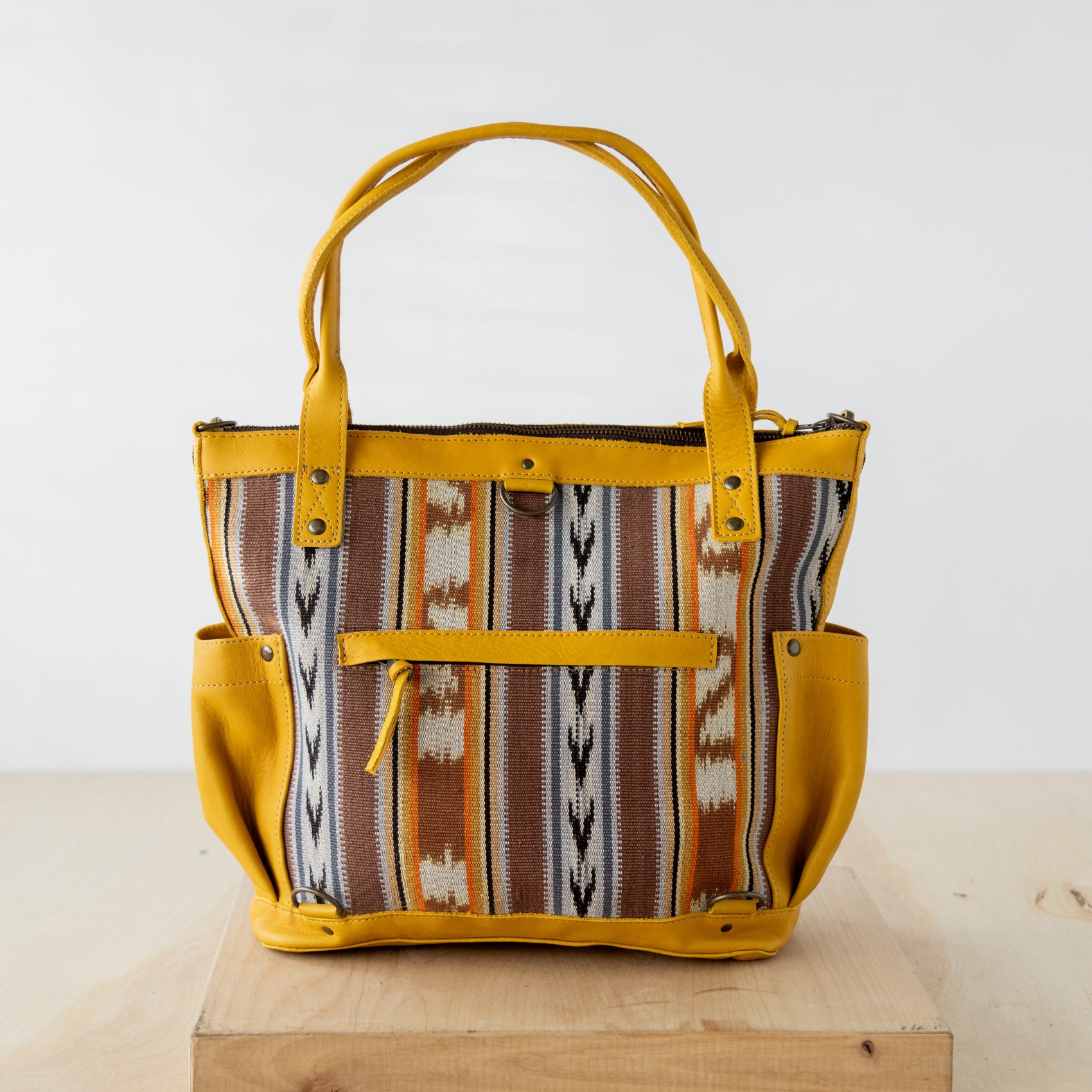 THE PERFECT BAG MEDIUM - ARTISAN COLLECTION - UMBER - MUSTARD LEATHER **MADE TO ORDER**