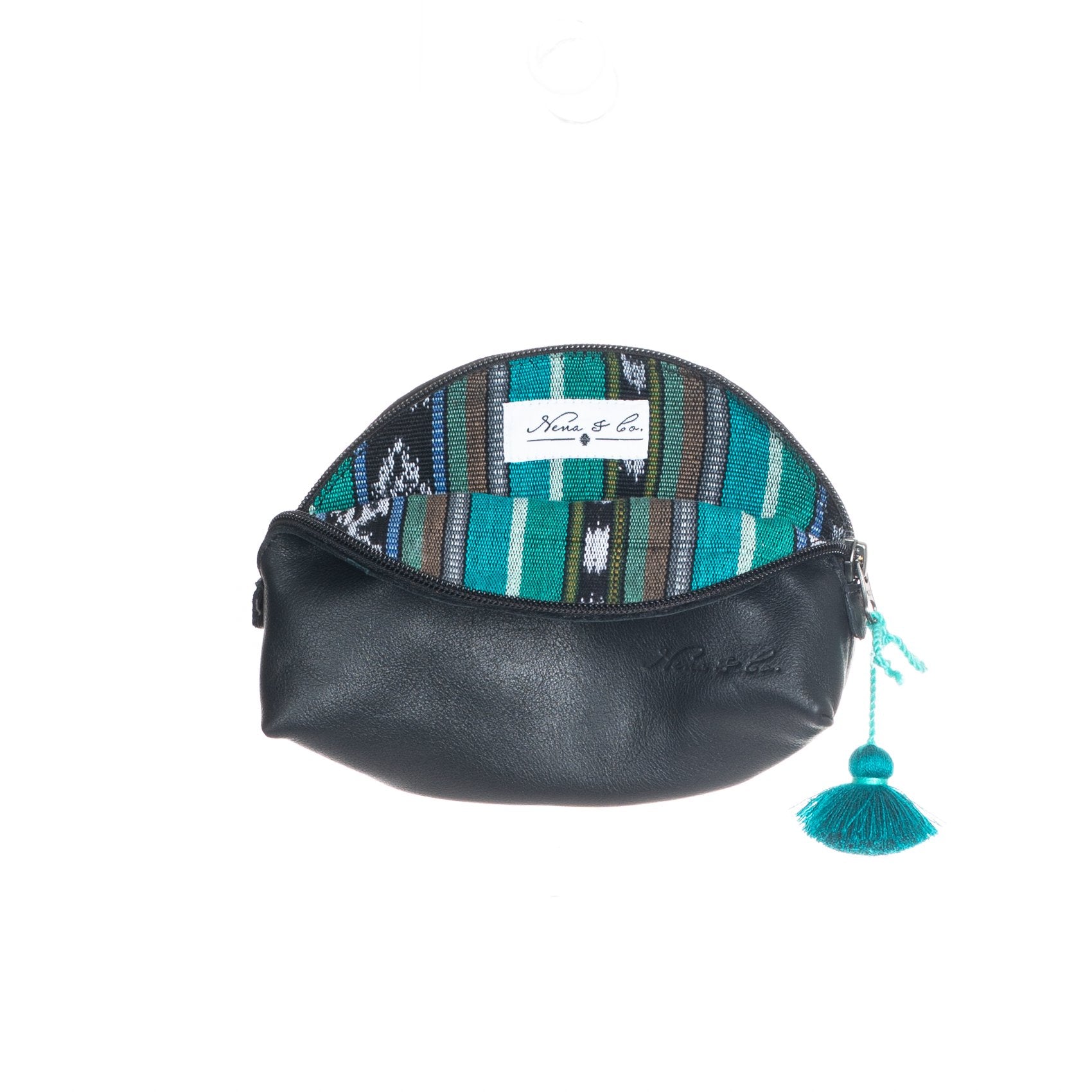DOME CLUTCH - FULL LEATHER COLLECTION - BLACK - JAVANA NIGHTS LINER