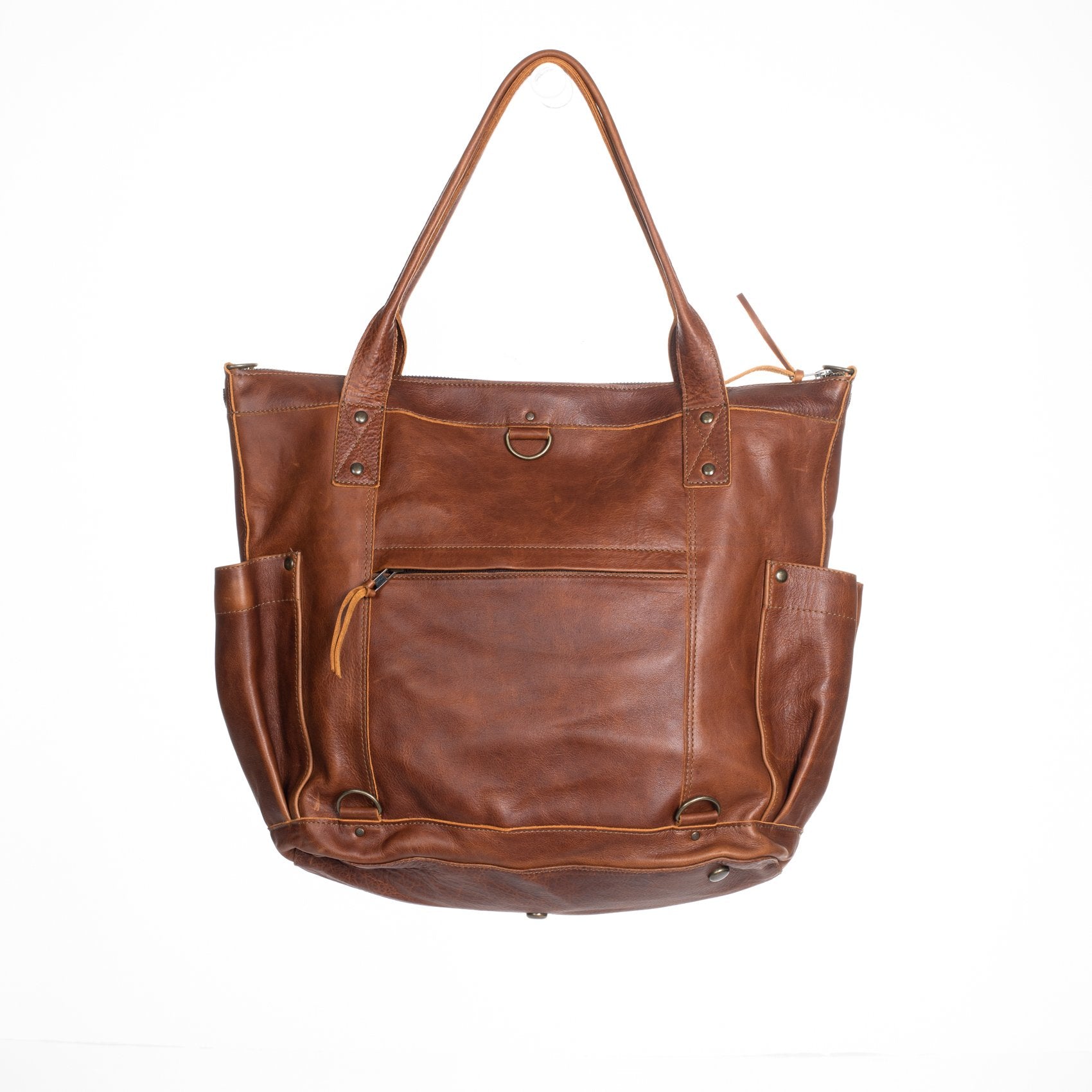 HERITAGE & SOCIETY - THE PERFECT BAG FULL - WOMANHOOD - WIDE PANEL - CAFE LEATHER - NO. 10168