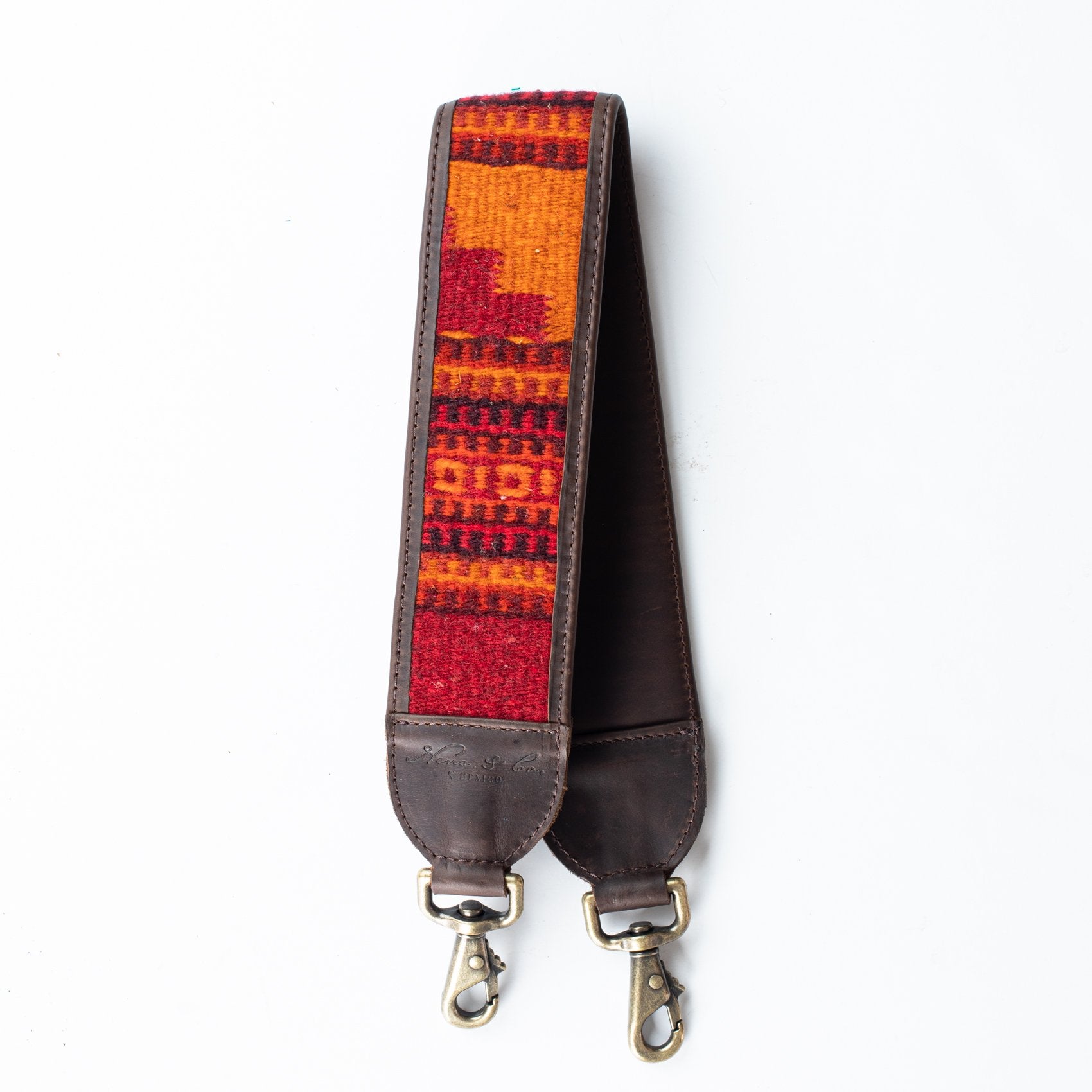 HANDWOVEN MEDIUM BAG STRAP - MEXICO COLLECTION - PAINTHORSE TUMBLED LEATHER NO. 96400