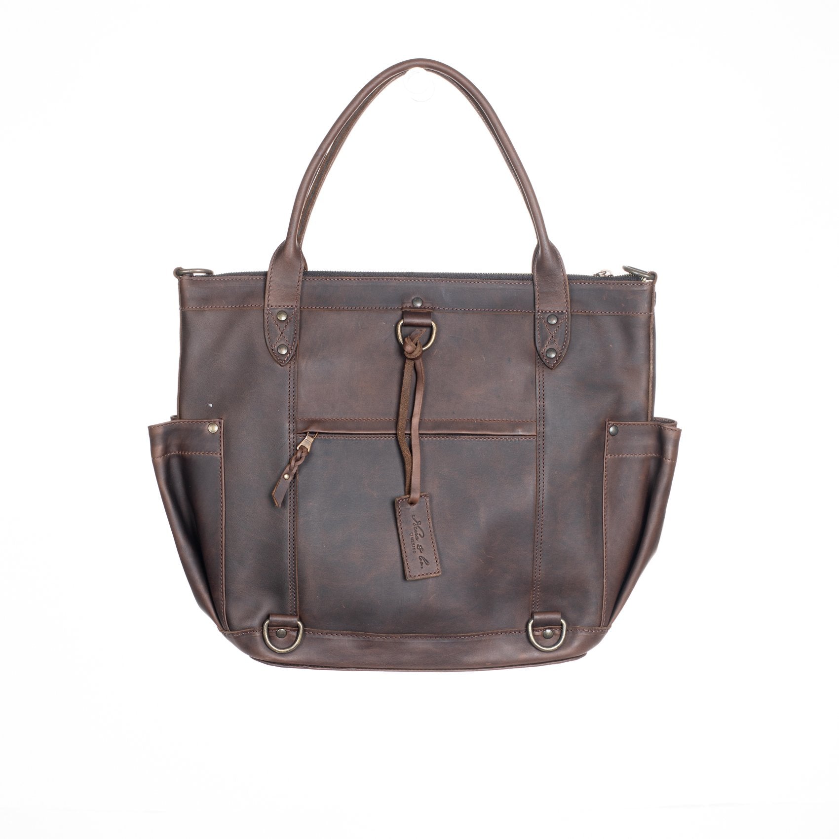 THE PERFECT BAG FULL - MEXICO COLLECTION - HANDWOVEN PANEL NO. 99116 - PAINTHORSE TUMBLED LEATHER