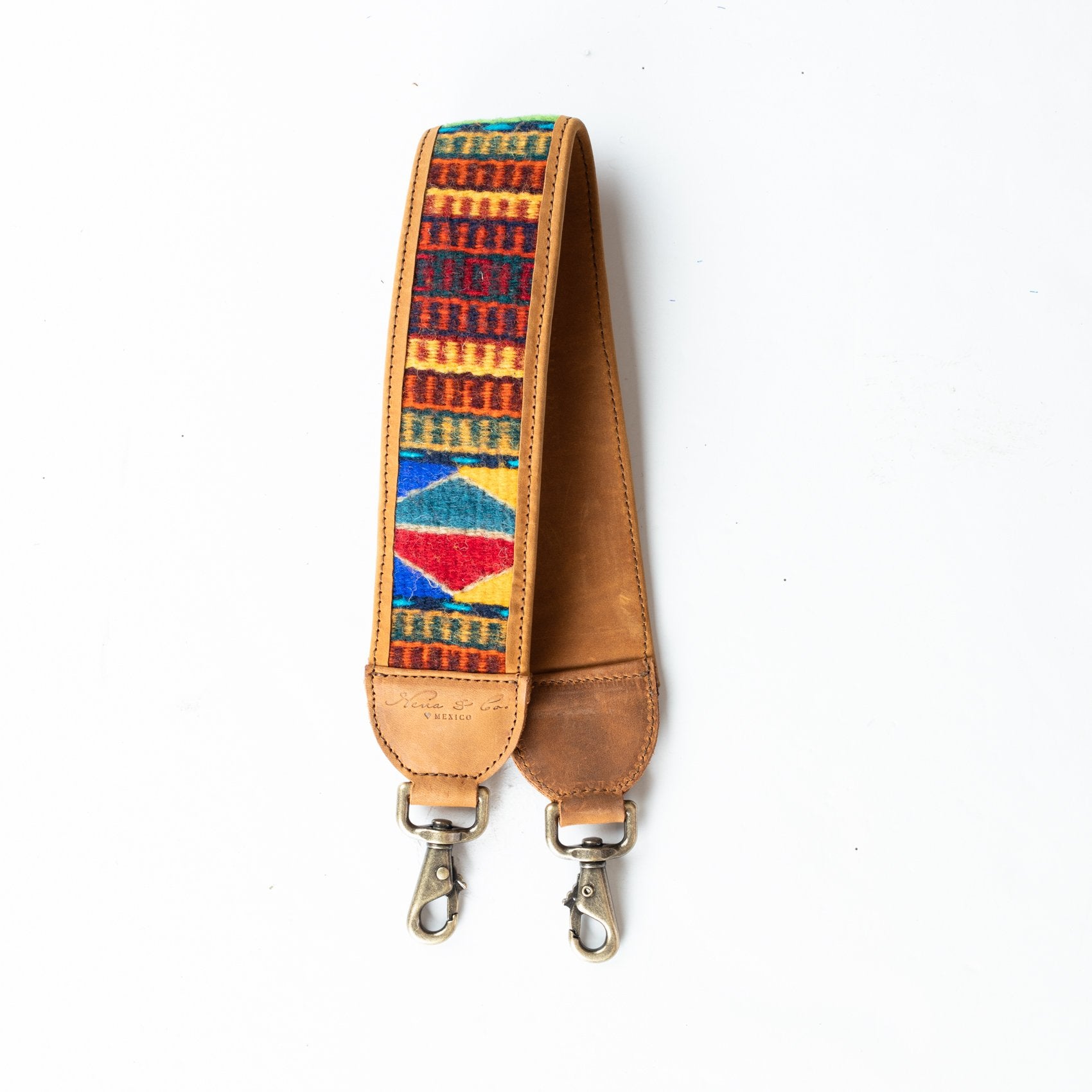 HANDWOVEN MEDIUM BAG STRAP - MEXICO COLLECTION - TOBACCO LEATHER NO. 87444