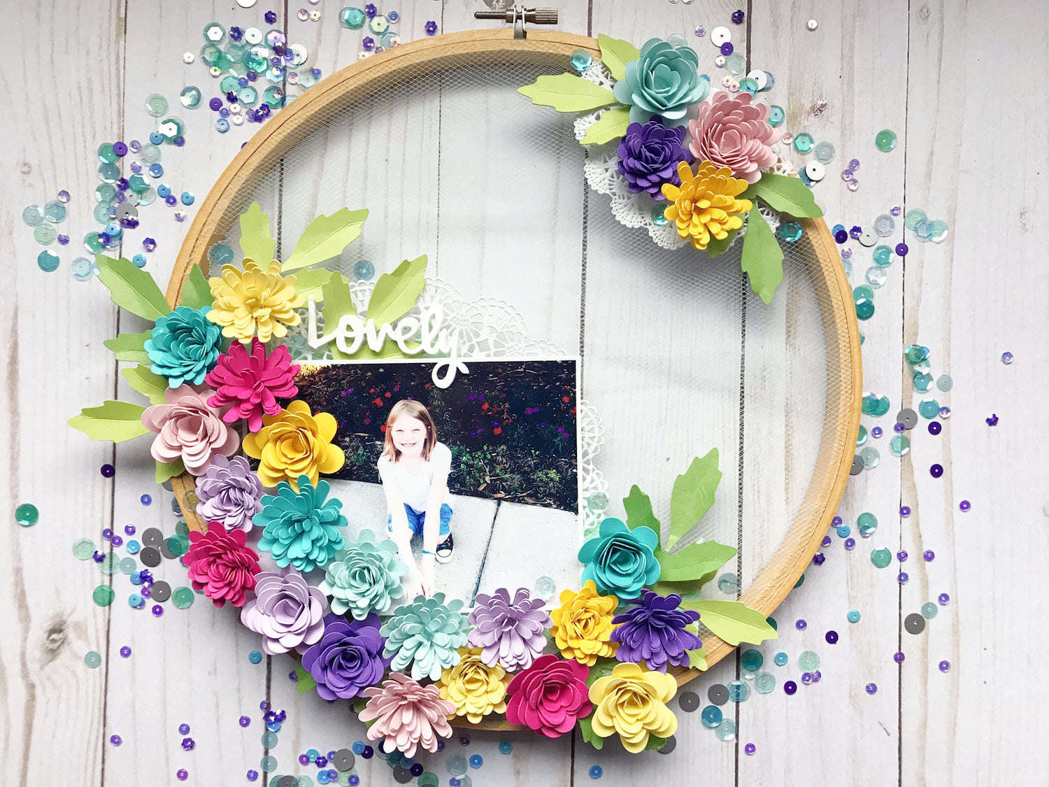  Paper Flower Hoop Home Decor Cardstock Warehouse Paper 