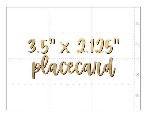 3.5" x 2.125" place & escort card template